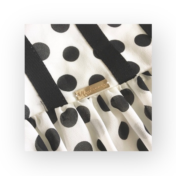 new Babylon Les Femmes ☻ Burlesque Corset Cocktail Dress ☻︎ Black Polka Dots ☻︎ - Picture 11 of 16